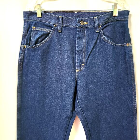 Rustler Classic Heavyweight Dark Wash Regular Fit Straight Leg Jeans 34 x 29 - Picture 1 of 9